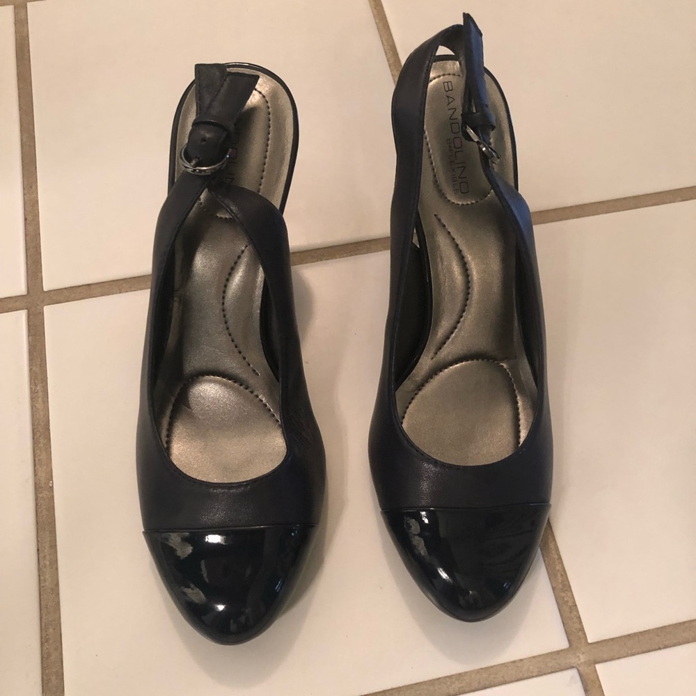Navy blue high heels